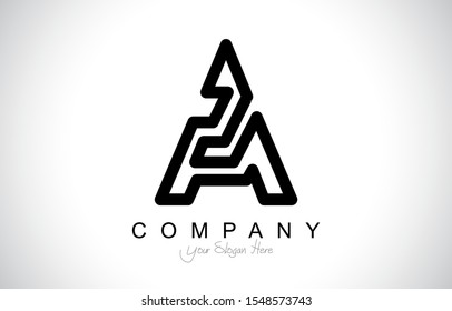 Initial A Monogram Logo Concept. Letter A Icon Logo with luxury style Vector Illustration.
