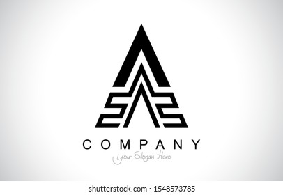 Initial A Monogram Logo Concept. Letter A Icon Logo with luxury style Vector Illustration.