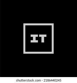 IT initial monogram logo with creative square style design