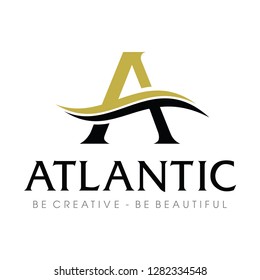 Initial / Monogram A logo for Hair Salon Logo design Inspiration Vector