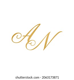 AN initial monogram logo handwriting