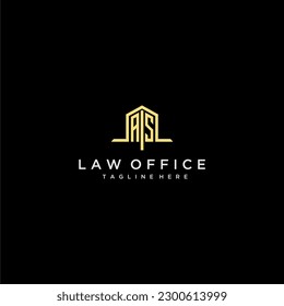 AS initial monogram logo for law office with home office design image