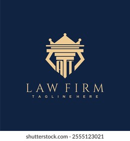 AT initial monogram logo for lawfirm vector design