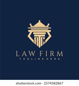 RE initial monogram logo for lawfirm vector design