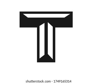 initial and monogram logo letters design t