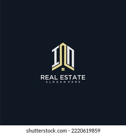 In der ersten Monogramm Logo für Immobilien mit Home-Form kreatives Design