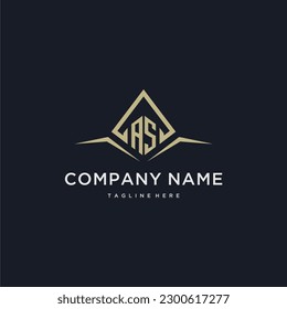 AS erstes Monogramm-Logo für Immobilien mit Polygonstil
