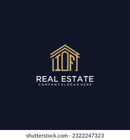 logotipo inicial de monograma para el diseño inmobiliario