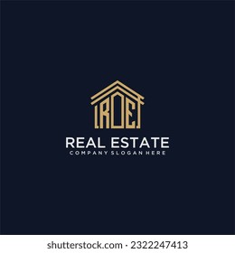 RE initial monogram logo for real estate design