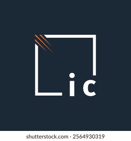 initial monogram logo with square style design.
