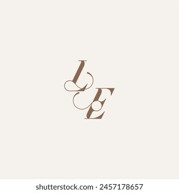 initial monogram logo wedding concept design ideas LE Luxury and Elegant letter