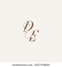 initial monogram logo wedding concept design ideas DE Luxury and Elegant letter