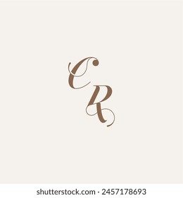 initial monogram logo wedding concept design ideas CR Luxury and Elegant letter