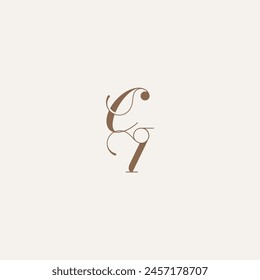 initial monogram logo wedding concept design ideas CI Luxury and Elegant letter