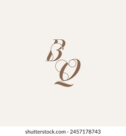 initial monogram logo wedding concept design ideas BQ Luxury and Elegant letter