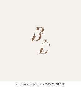 initial monogram logo wedding concept design ideas BL Luxury and Elegant letter