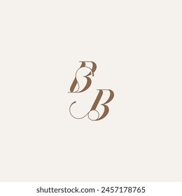 initial monogram logo wedding concept design ideas BB Luxury and Elegant letter