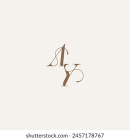 initial monogram logo wedding concept design ideas AY Luxury and Elegant letter