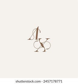 initial monogram logo wedding concept design ideas AX Luxury and Elegant letter