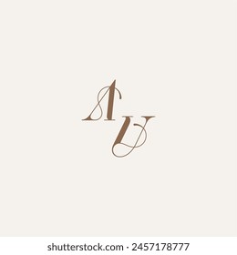 initial monogram logo wedding concept design ideas AU Luxury and Elegant letter