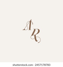 initial monogram logo wedding concept design ideas AR Luxury and Elegant letter