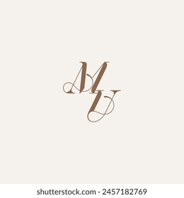 initial monogram logo wedding concept design ideas MU Luxury and Elegant letter