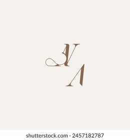 initial monogram logo wedding concept design ideas NA Luxury and Elegant letter