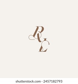 initial monogram logo wedding concept design ideas RL Luxury and Elegant letter