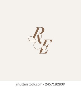 initial monogram logo wedding concept design ideas RE Luxury and Elegant letter