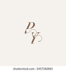 initial monogram logo wedding concept design ideas PY Luxury and Elegant letter