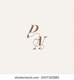 initial monogram logo wedding concept design ideas PN Luxury and Elegant letter