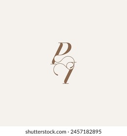 initial monogram logo wedding concept design ideas PI Luxury and Elegant letter