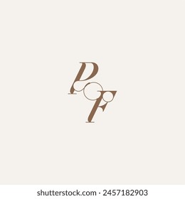 initial monogram logo wedding concept design ideas PF Luxury and Elegant letter