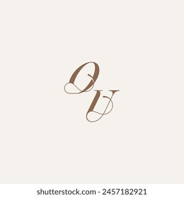 initial monogram logo wedding concept design ideas OU Luxury and Elegant letter