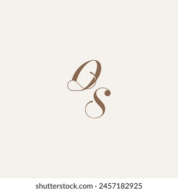 Initial Monogram Logo Hochzeit Konzept Design Ideen OS Luxus und Eleganter Brief