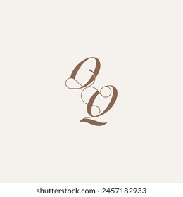 initial monogram logo wedding concept design ideas OQ Luxury and Elegant letter