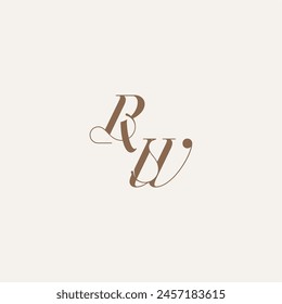 initial monogram logo wedding concept design ideas RW Luxury and Elegant letter