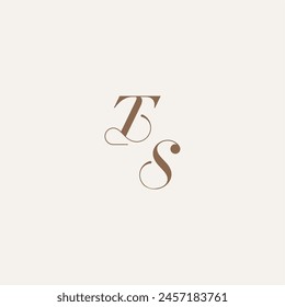 initial monogram logo wedding concept design ideas TS Luxury and Elegant letter