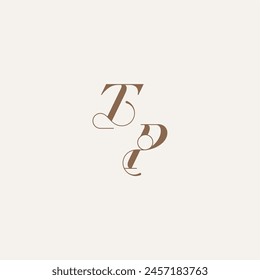 initial monogram logo wedding concept design ideas TP Luxury and Elegant letter
