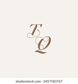 initial monogram logo wedding concept design ideas TQ Luxury and Elegant letter