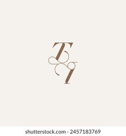 initial monogram logo wedding concept design ideas TI Luxury and Elegant letter