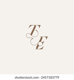 initial monogram logo wedding concept design ideas TE Luxury and Elegant letter