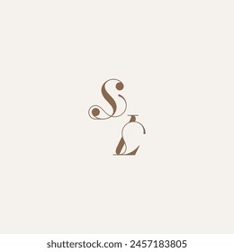 initial monogram logo wedding concept design ideas SL Luxury and Elegant letter