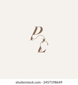 initial monogram logo wedding concept design ideas PL Luxury and Elegant letter