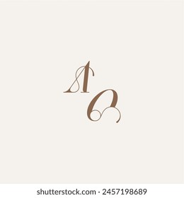 initial monogram logo wedding concept design ideas AO Luxury and Elegant letter