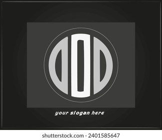 Initial monogram O Logo. White and black Circle Shape Origami Style isolated on black Background. Usable for Business and Branding Logos. Flat Vector Logo Design Template Element.