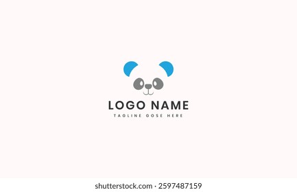 Initial monogram panda logo design