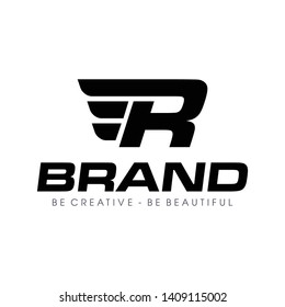 Initial / Monogram R For Logistic Transportation Logo Vector