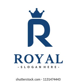 Initial / Monogram R for ROYAL logo design Inspiration Vector
