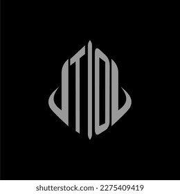 TO initial monogram real estate with building design